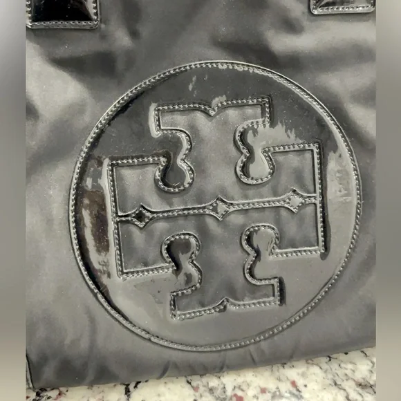 Tory Burch Ella Tote Bag. - Black. - Picture 5 of 10